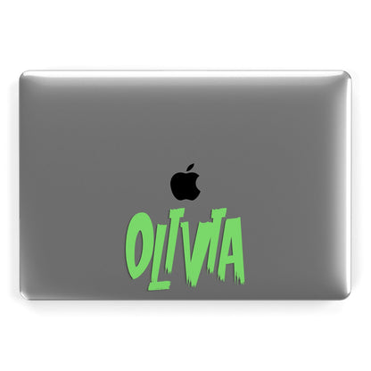 Personalised Name Green Spooky Apple MacBook Case