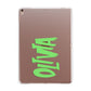 Personalised Name Green Spooky Apple iPad Rose Gold Case