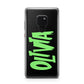 Personalised Name Green Spooky Huawei Mate 20 Phone Case