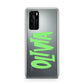 Personalised Name Green Spooky Huawei P40 Phone Case