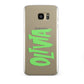 Personalised Name Green Spooky Samsung Galaxy S7 Edge Case