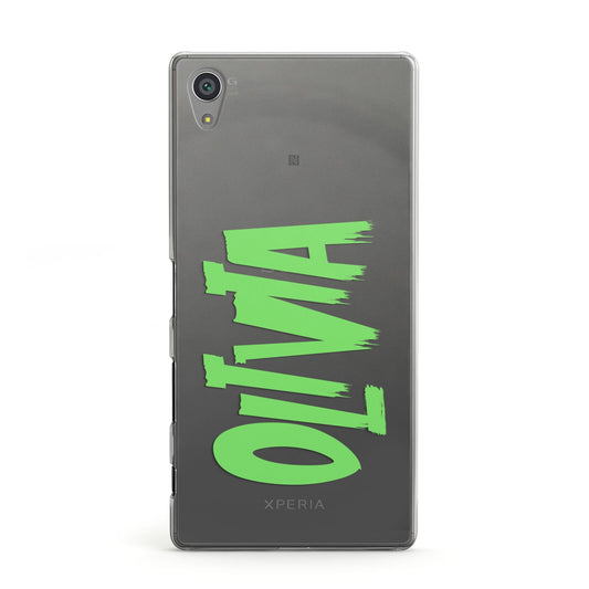 Personalised Name Green Spooky Sony Xperia Case