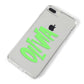 Personalised Name Green Spooky iPhone 8 Plus Bumper Case on Silver iPhone Alternative Image