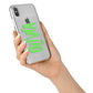 Personalised Name Green Spooky iPhone X Bumper Case on Silver iPhone Alternative Image 2