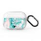 Personalised Name Green Swirl Marble AirPods Pro Clear Case