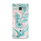 Personalised Name Green Swirl Marble Samsung Galaxy A3 2016 Case on gold phone
