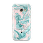 Personalised Name Green Swirl Marble Samsung Galaxy A3 2017 Case on gold phone