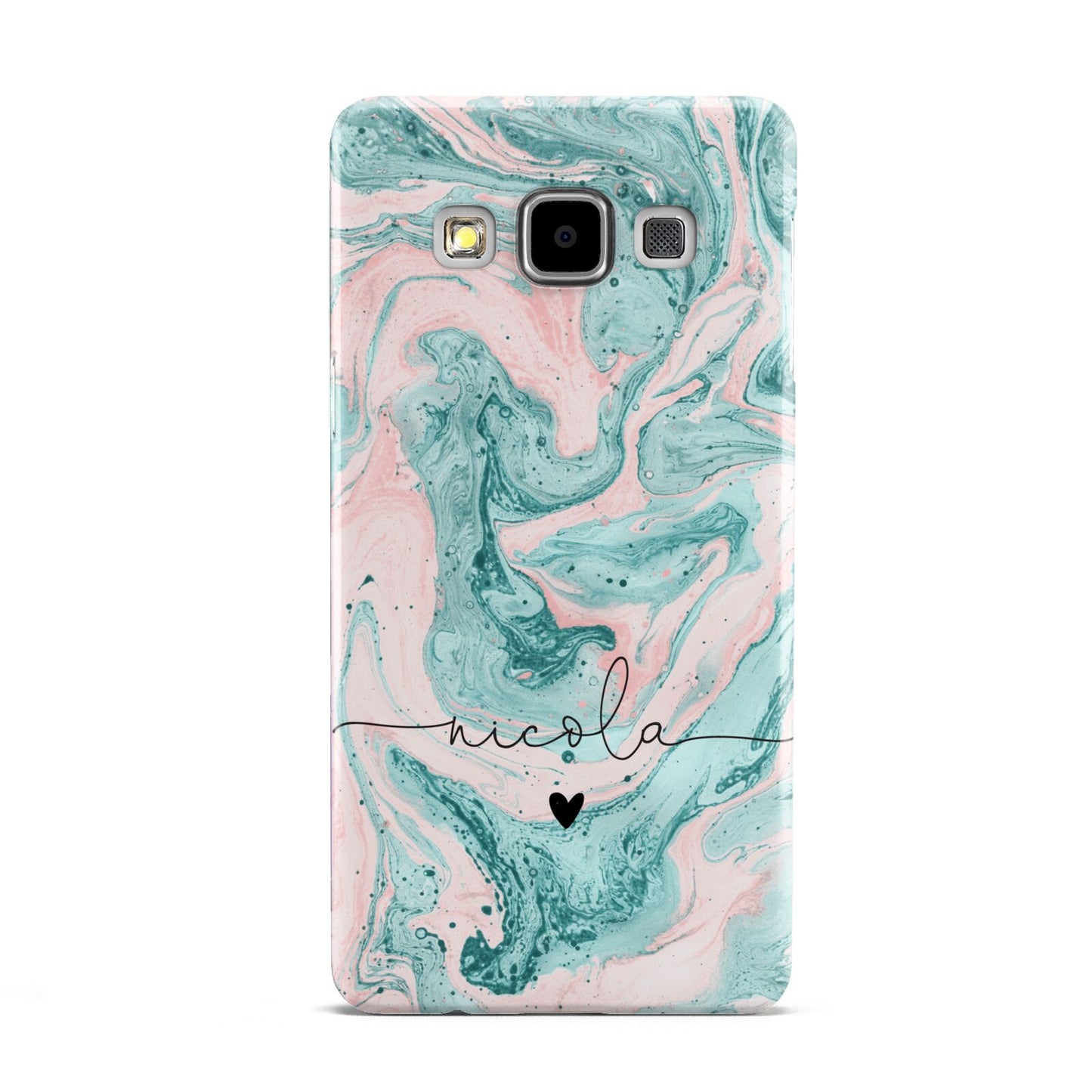 Personalised Name Green Swirl Marble Samsung Galaxy A5 Case
