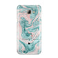Personalised Name Green Swirl Marble Samsung Galaxy A8 2016 Case