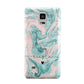 Personalised Name Green Swirl Marble Samsung Galaxy Note 4 Case