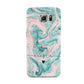 Personalised Name Green Swirl Marble Samsung Galaxy S6 Case