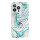 Personalised Name Marble Effect Crown iPhone 13 Pro Full Wrap 3D Snap Case