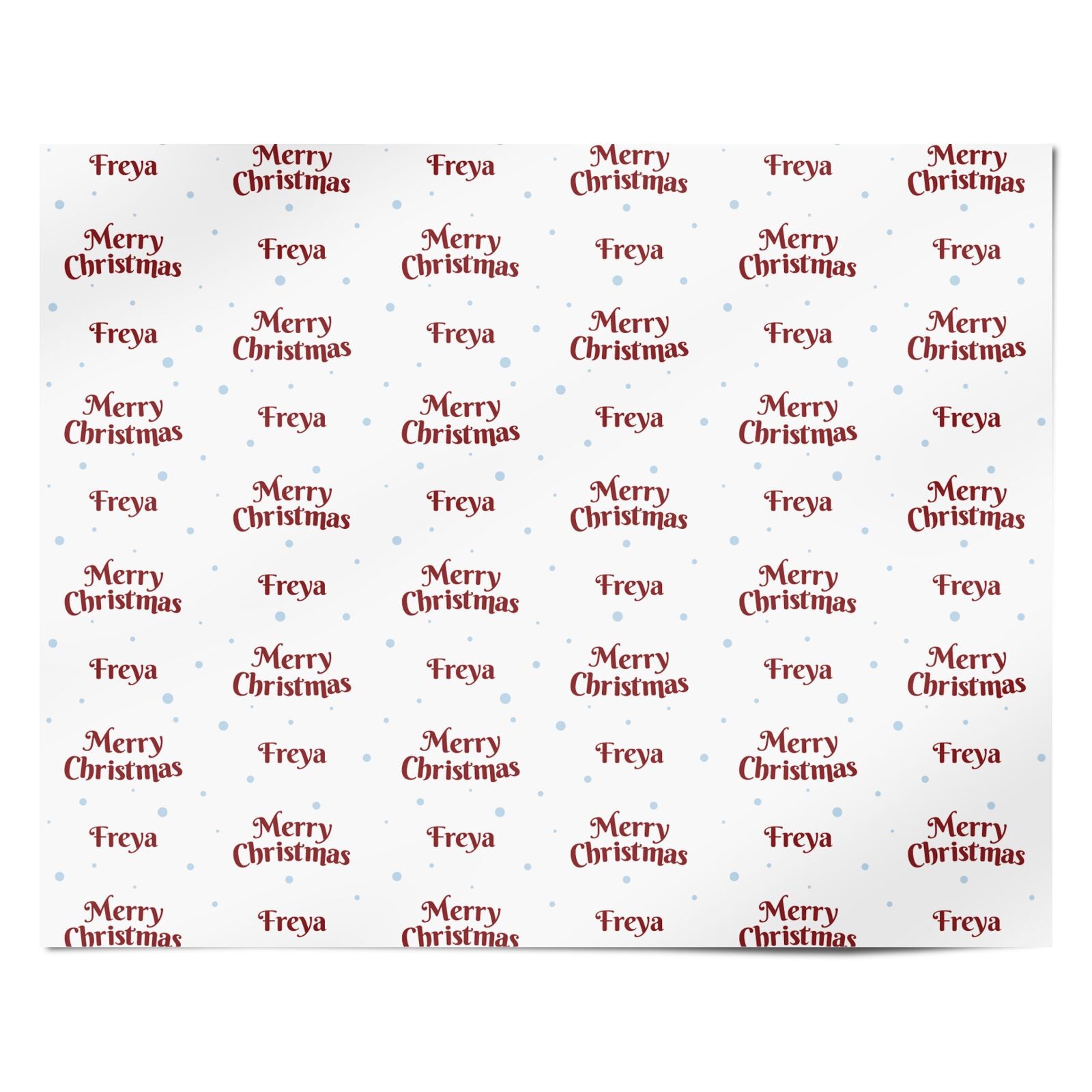 Personalised Name Merry Christmas Personalised Wrapping Paper Alternative