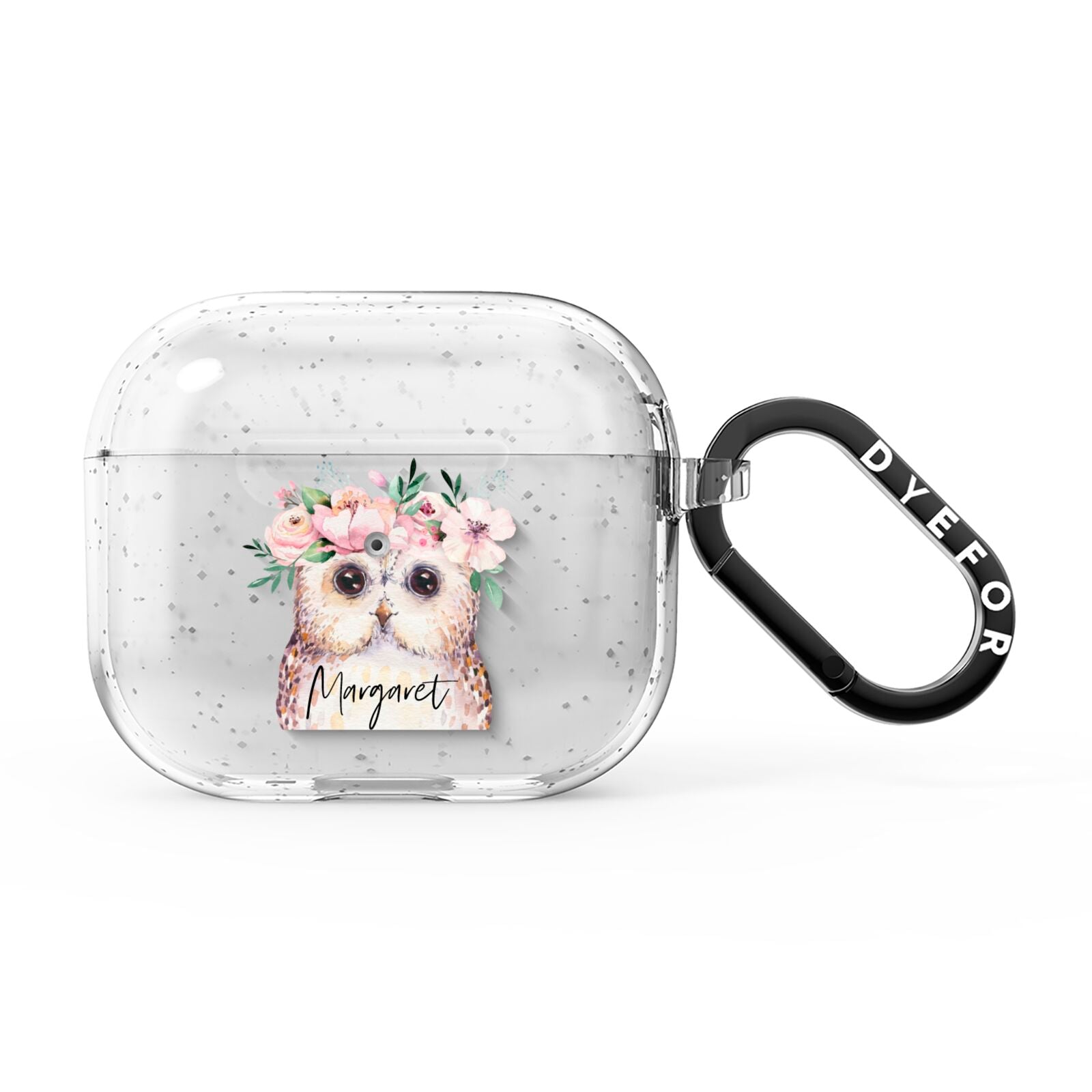 Personalised Name Owl AirPods Glitter Case 3rd Gen