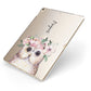 Personalised Name Owl Apple iPad Case on Gold iPad Side View