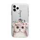 Personalised Name Owl Apple iPhone 11 Pro Max in Silver with Bumper Case