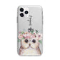 Personalised Name Owl Apple iPhone 11 Pro in Silver with Bumper Case
