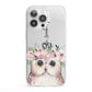 Personalised Name Owl iPhone 13 Pro Clear Bumper Case