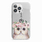 Personalised Name Owl iPhone 13 Pro TPU Impact Case with White Edges