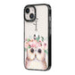 Personalised Name Owl iPhone 14 Black Impact Case Side Angle on Silver phone