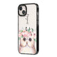 Personalised Name Owl iPhone 14 Plus Black Impact Case Side Angle on Silver phone