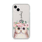 Personalised Name Owl iPhone 14 Plus Clear Tough Case Starlight