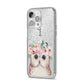 Personalised Name Owl iPhone 14 Pro Max Glitter Tough Case Silver Angled Image
