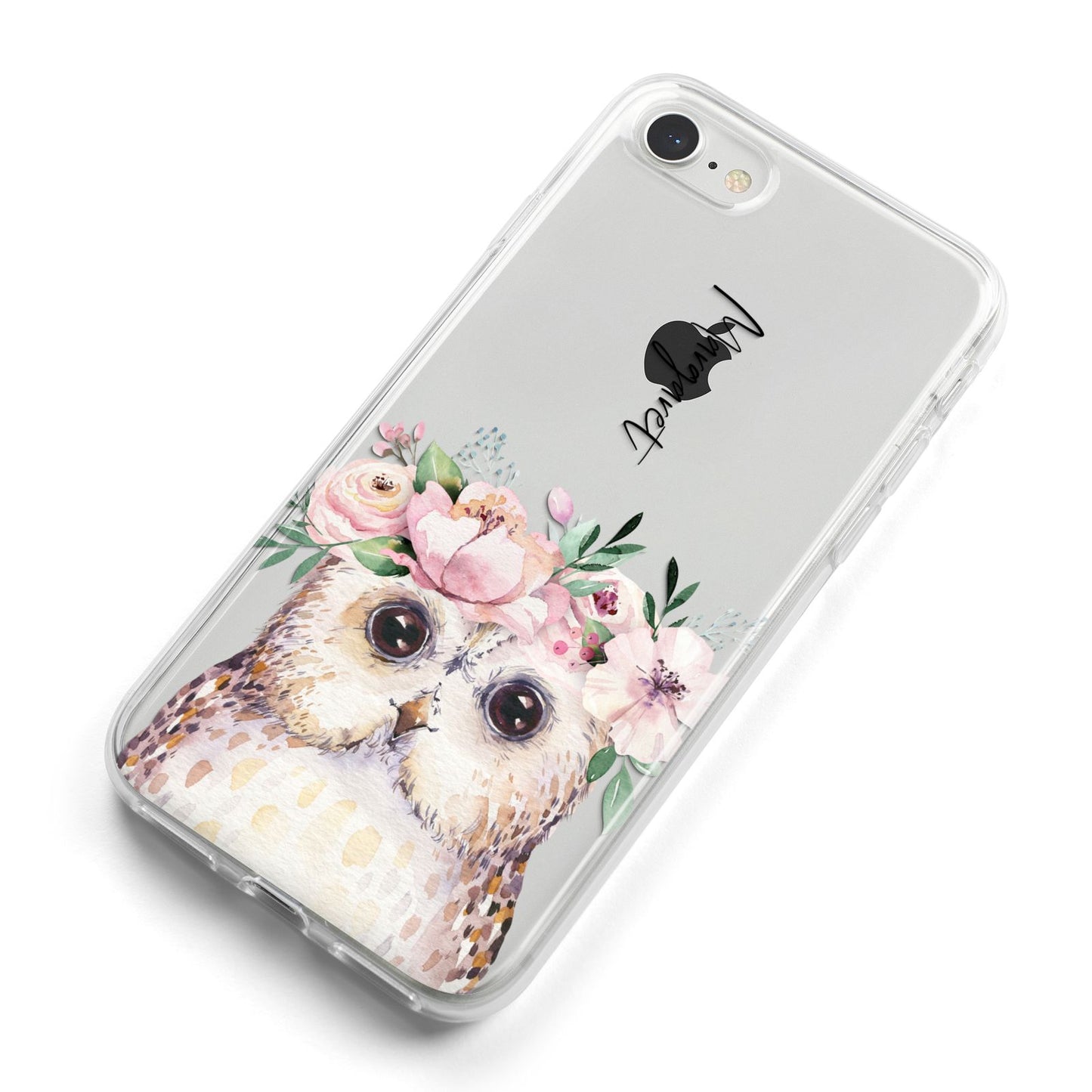 Personalised Name Owl iPhone 8 Bumper Case on Silver iPhone Alternative Image