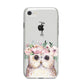Personalised Name Owl iPhone 8 Bumper Case on Silver iPhone