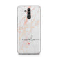 Personalised Name Pink Marble Heart Huawei Mate 20 Lite