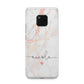 Personalised Name Pink Marble Heart Huawei Mate 20 Pro Phone Case