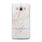Personalised Name Pink Marble Heart Samsung Galaxy J5 2016 Case