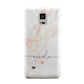 Personalised Name Pink Marble Heart Samsung Galaxy Note 4 Case