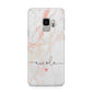 Personalised Name Pink Marble Heart Samsung Galaxy S9 Case