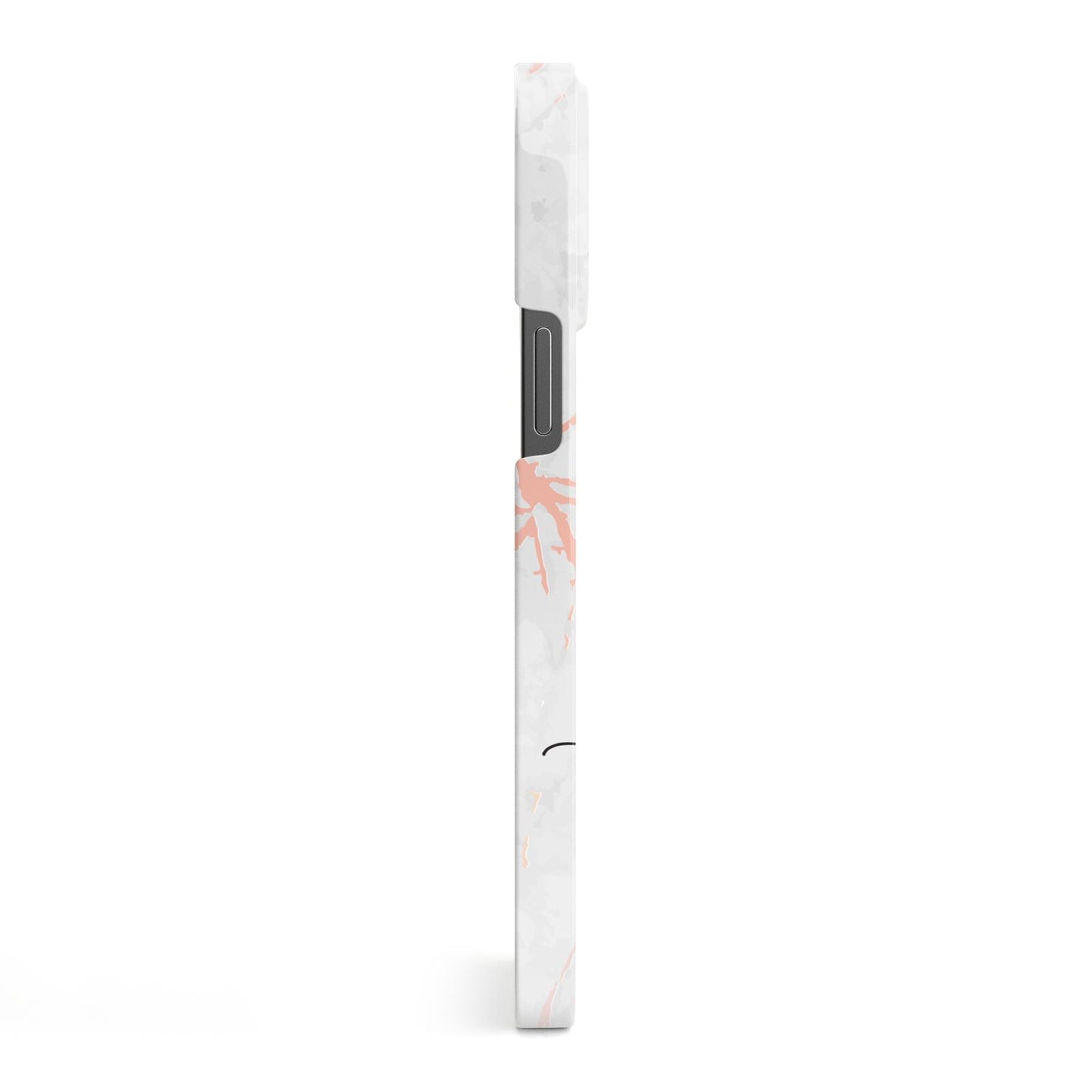 Personalised Name Pink Marble Heart iPhone 13 Pro Max Side Image 3D Snap Case