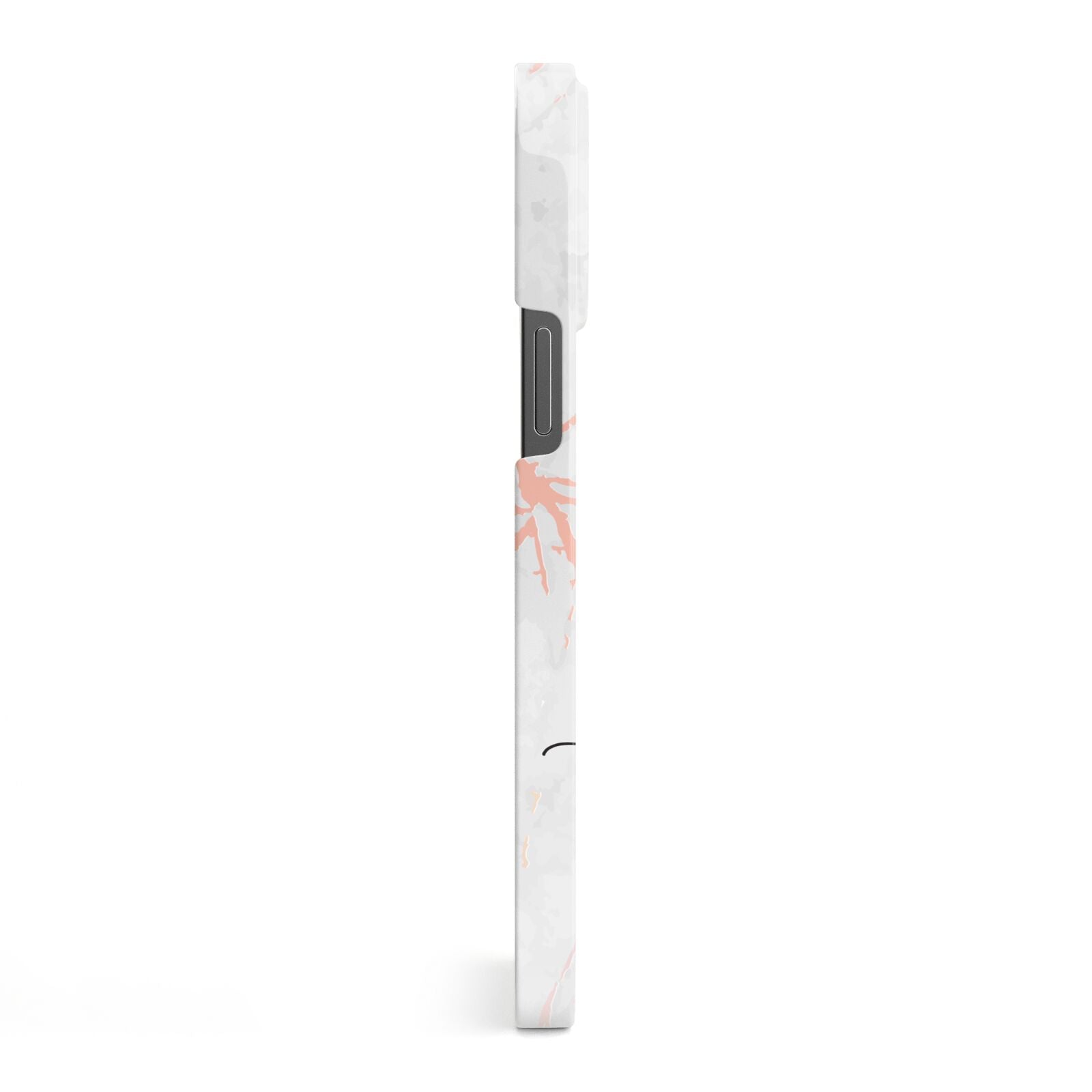 Personalised Name Pink Marble Heart iPhone 13 Pro Max Side Image 3D Snap Case