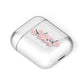 Personalised Name Pink Roses AirPods Case Laid Flat