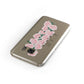 Personalised Name Pink Roses Samsung Galaxy Case Front Close Up
