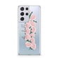Personalised Name Pink Roses Samsung S21 Ultra Case