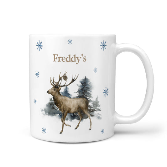 Personalised Name Reindeer 10oz Mug