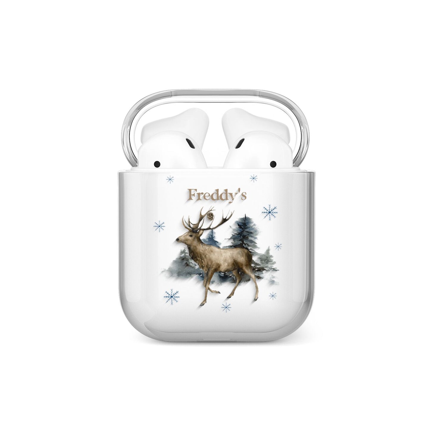 Personalised Name Reindeer AirPods Case