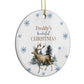 Personalised Name Reindeer Circle Decoration Side Angle