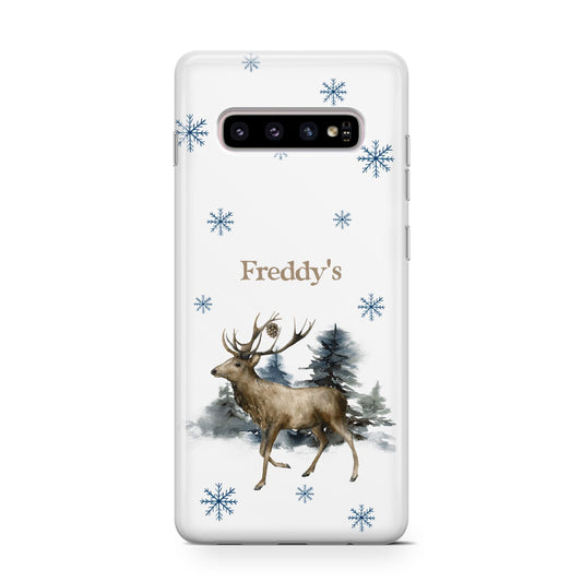 Personalised Name Reindeer Protective Samsung Galaxy Case