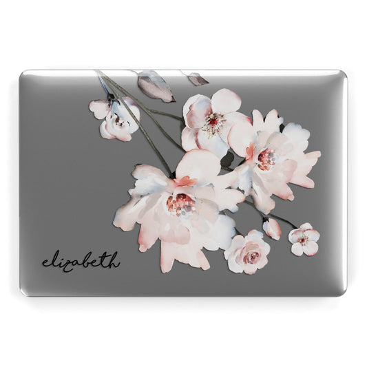 Personalised Name Roses Watercolour Apple MacBook Case