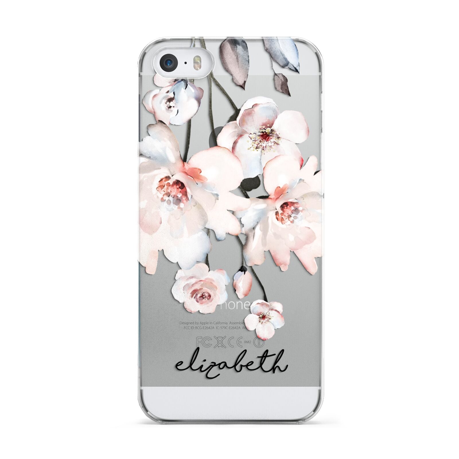 Personalised Name Roses Watercolour Apple iPhone 5 Case