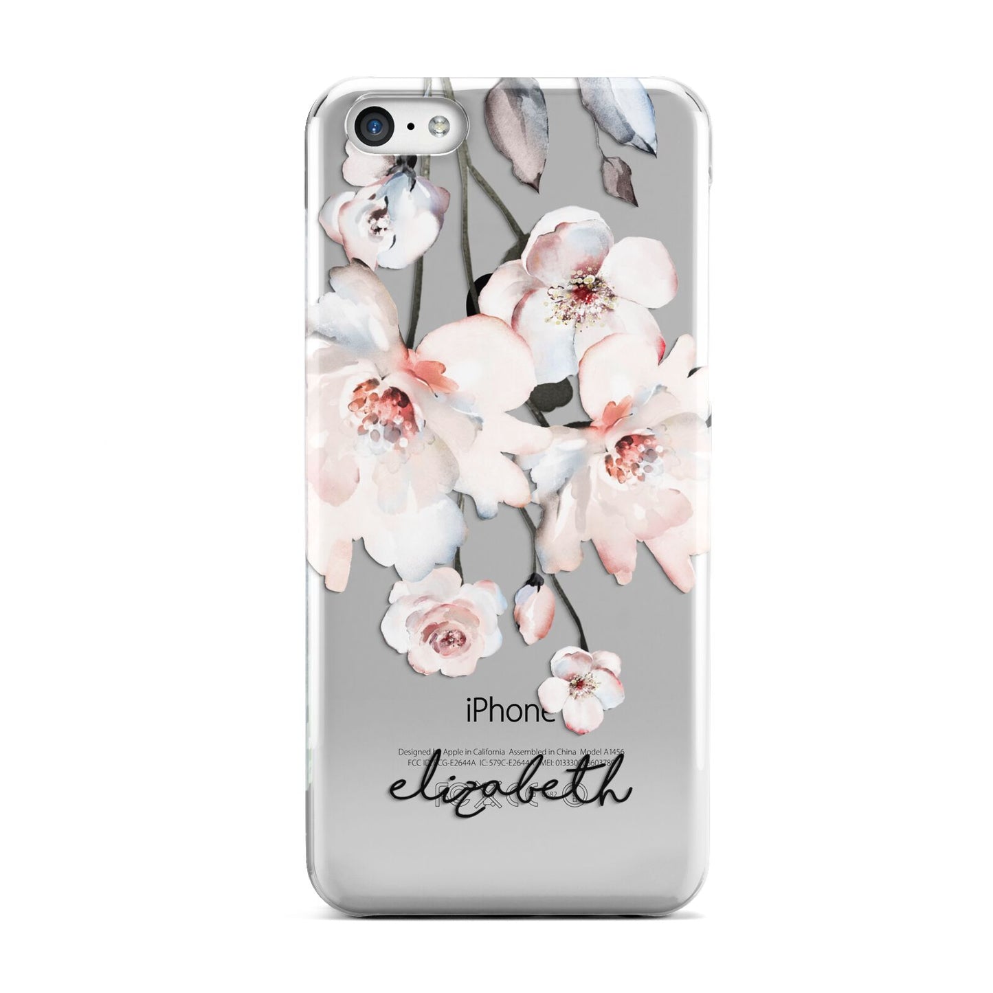 Personalised Name Roses Watercolour Apple iPhone 5c Case