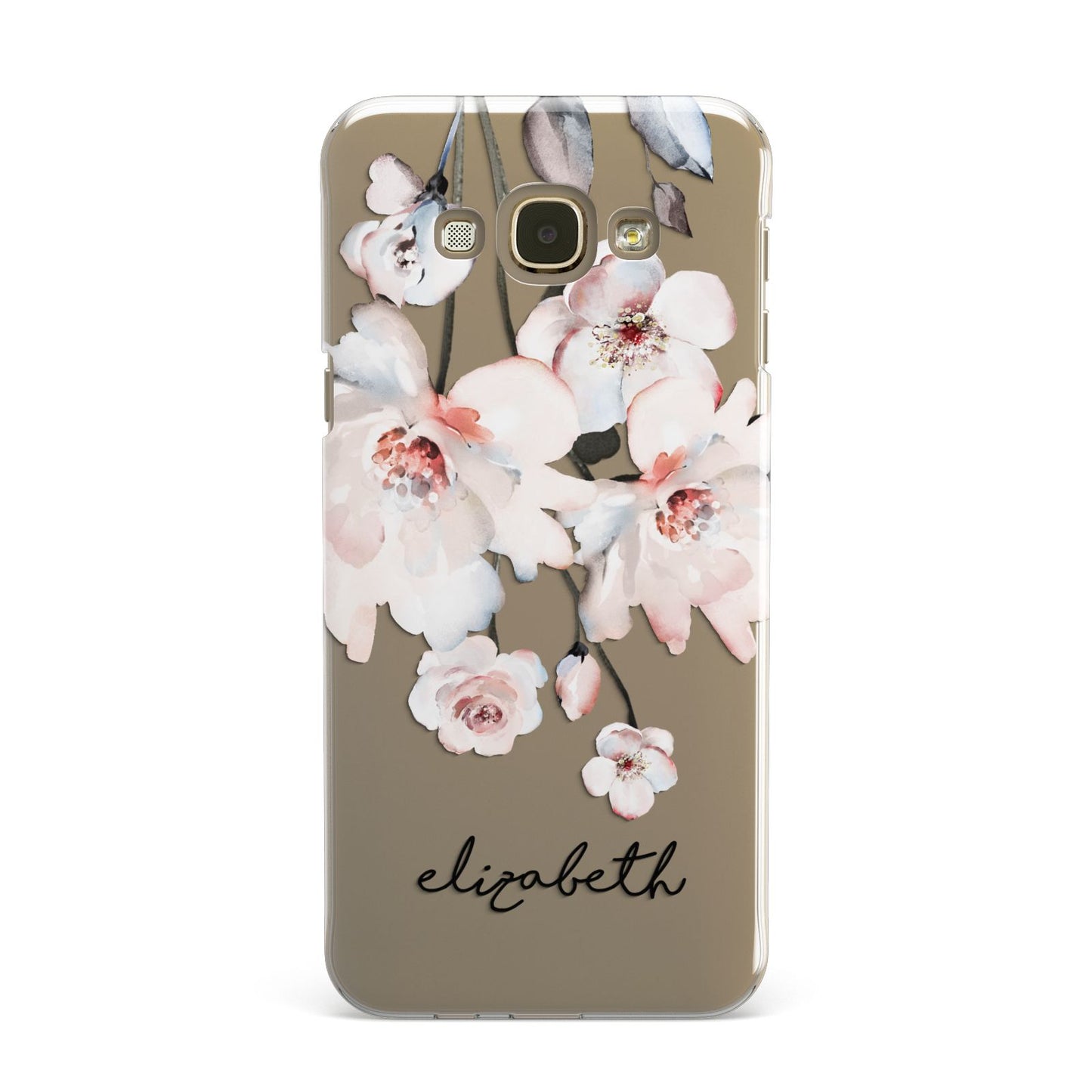 Personalised Name Roses Watercolour Samsung Galaxy A8 Case