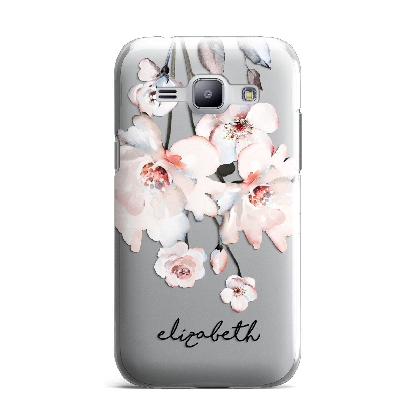 Personalised Name Roses Watercolour Samsung Galaxy J1 2015 Case