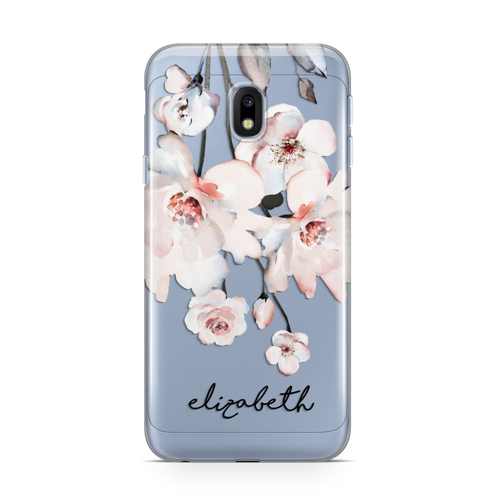 Personalised Name Roses Watercolour Samsung Galaxy J3 2017 Case
