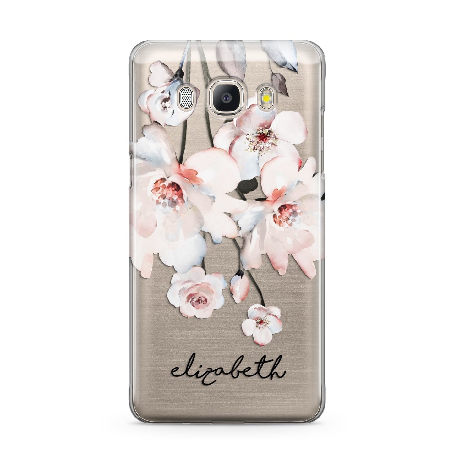Personalised Name Roses Watercolour Samsung Galaxy J5 2016 Case